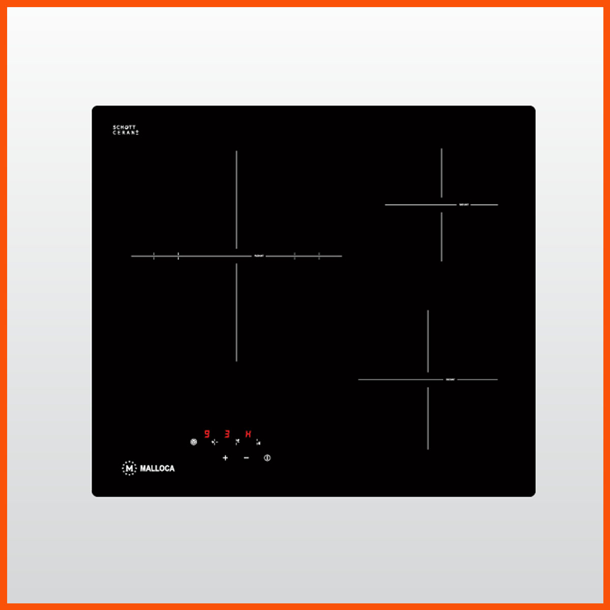 Bếp điện Malloca MR 593 chính hãng, 3 vùng nấu độc lập