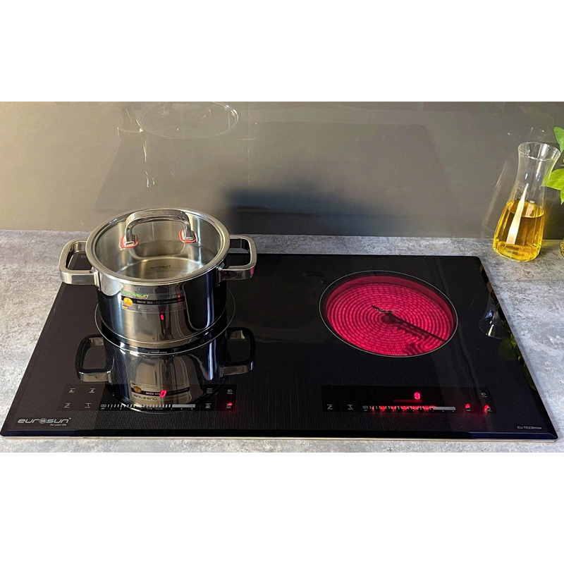 Tính năng Booster nấu nhanh trên bếp điện từ Eurosun EU-TE226Max tiết kiệm thời gian