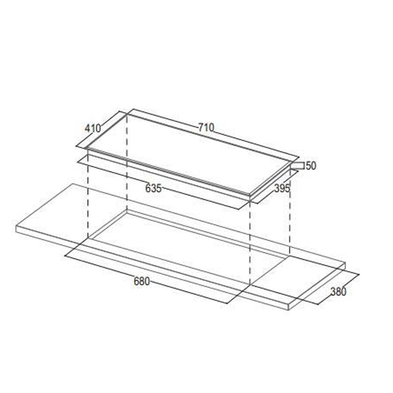 Kích thước lắp đặt bếp từ Bauer BE 32SS chuẩn cho mọi gian bếp