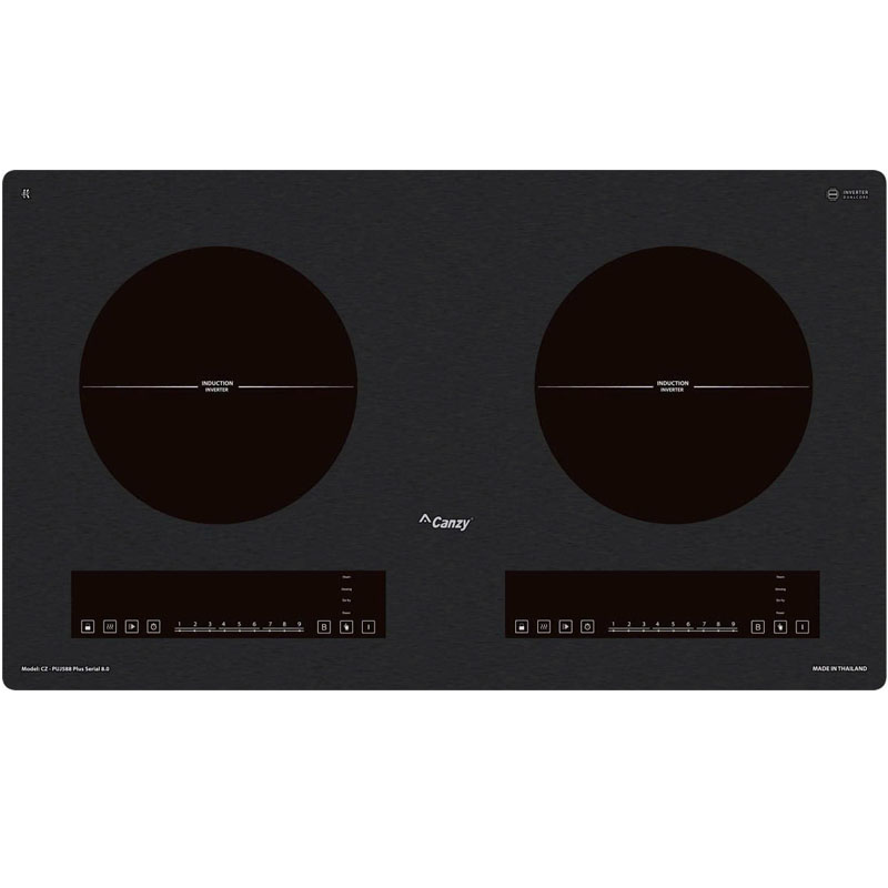 Bếp từ đôi Canzy CZ-PUJ588 Plus Serial 8.0 thiết kế sang trọng, 2 vùng nấu độc lập