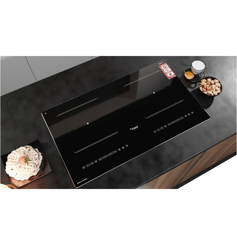 Bếp từ đôi CANZY NTC68HN mặt kính Platinum Ceramic bo viền sang trọng