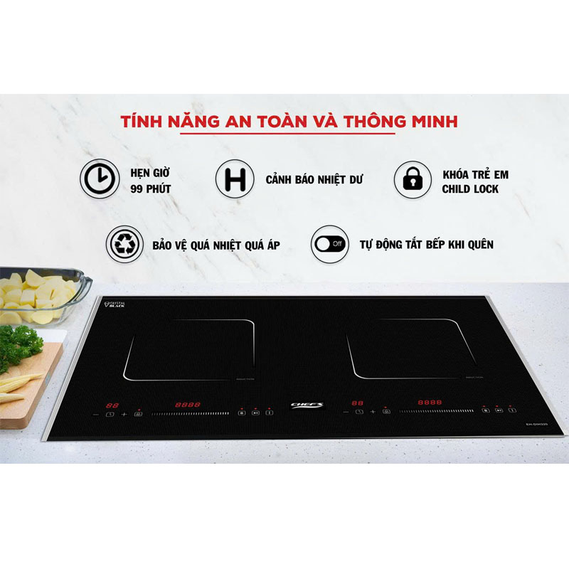 Các tính năng an toàn trên bếp từ Chefs EH-DIH320