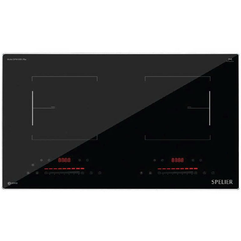 Bếp từ đôi Spelier SPM-988i PLUS – 2 vùng nấu, mặt kính gương Ceramic, tiết kiệm điện, thiết kế sang trọng