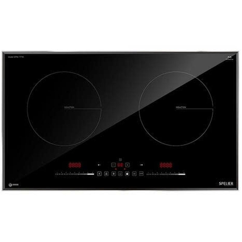 Bếp từ đôi Spelier SPM-T71K mặt kính Ceramic mài vát 4 cạnh