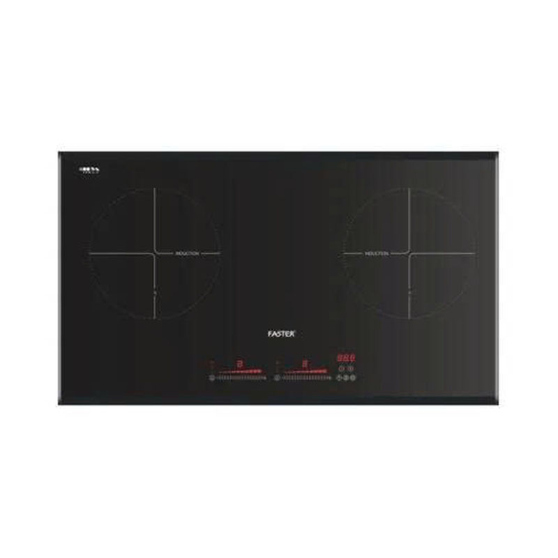 Bếp từ đôi Faster FS 836G – Nhập khẩu Đức, 2 vùng nấu, mặt kính EiLva, mâm từ EGO, tiết kiệm điện