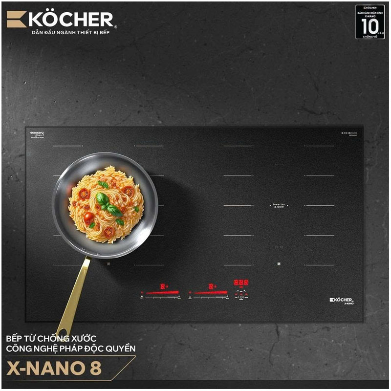Tính năng an toàn cao cấp bếp từ đôi Kocher X-Nano 8