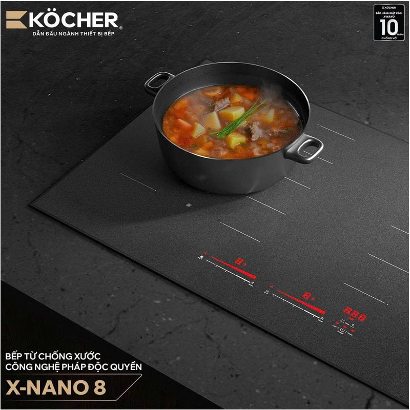 Bảng điều khiển cảm ứng trượt Slider bếp từ Kocher X-Nano 8