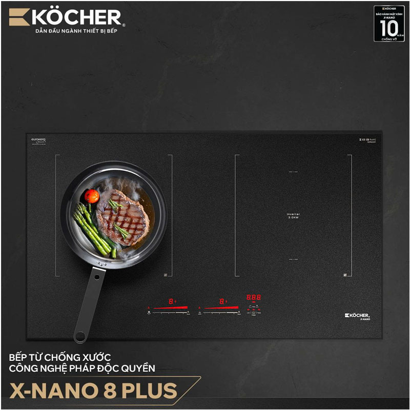 Tính năng an toàn thông minh của bếp từ Kocher X-Nano 8 Plus
