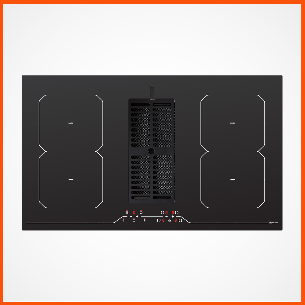 Bếp từ MALLOCA HIH-864 LI – 4 vùng nấu cảm ứng, tích hợp hút mùi âm mặt bếp, thiết kế hiện đại