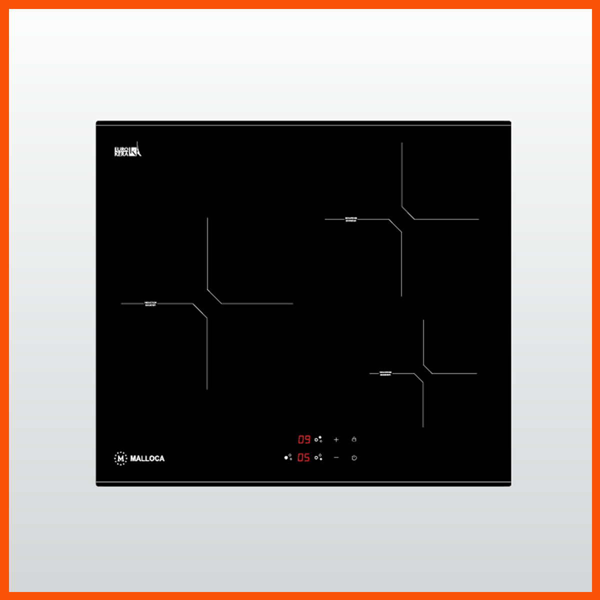 Bếp từ MALLOCA MH-03I chính hãng 3 vùng nấu cảm ứng