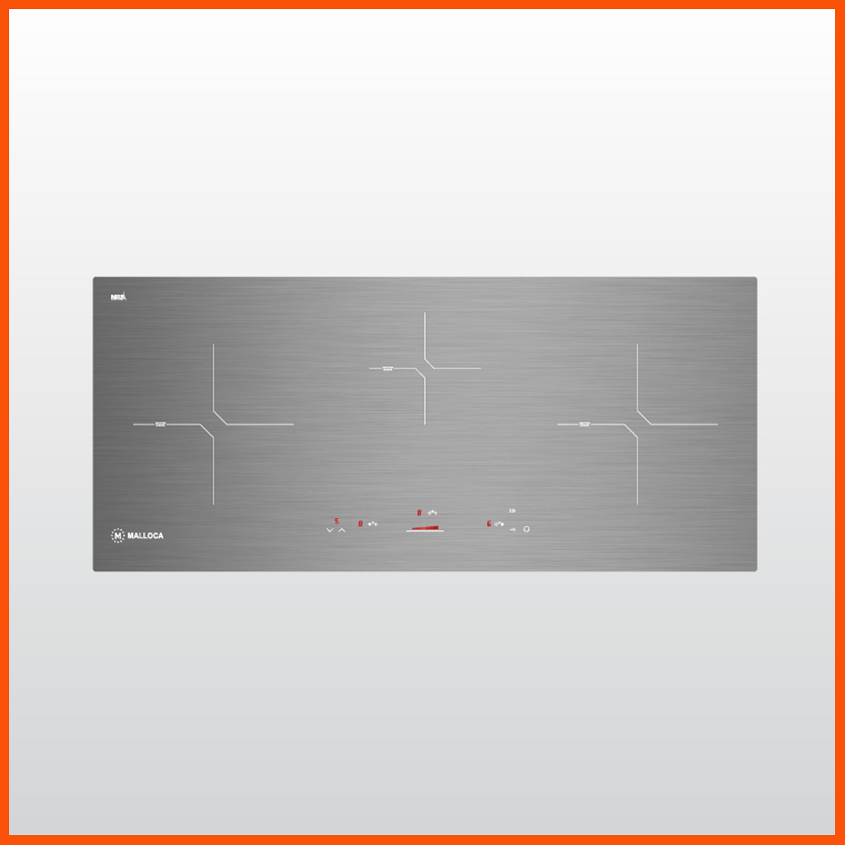 Bếp từ MALLOCA MH-03IS – 3 vùng nấu cảm ứng, mặt kính EuroKera