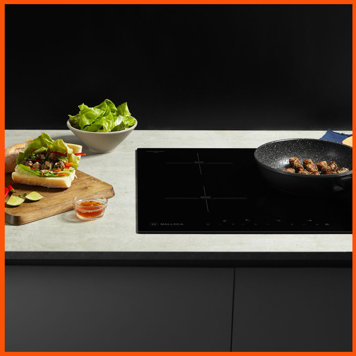 Bảng điều khiển cảm ứng trượt với màn hình LED rõ nét