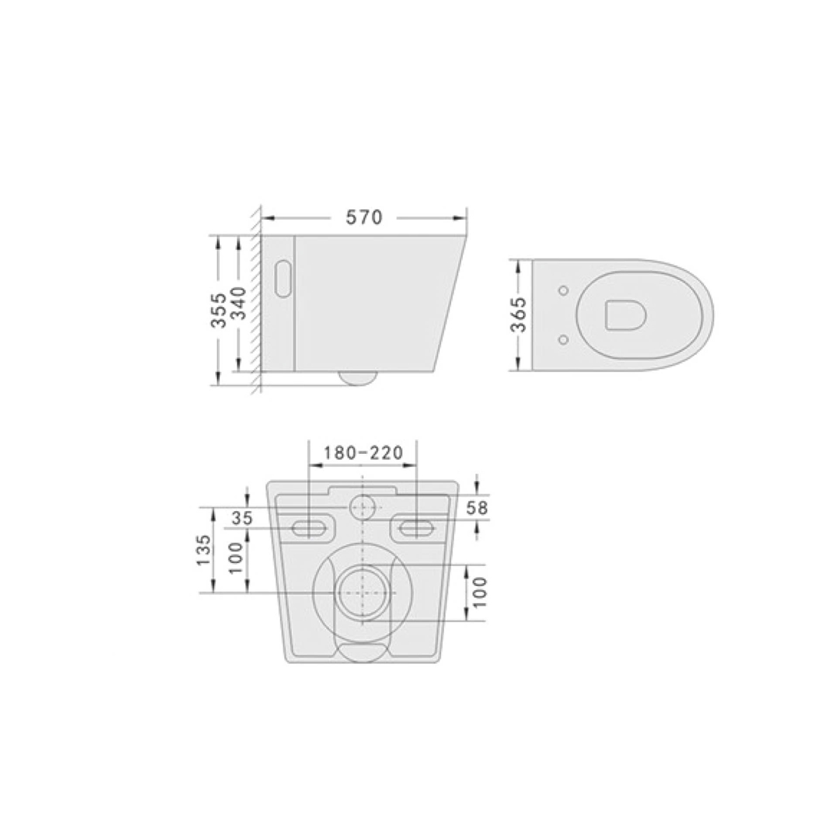 Bồn cầu treo tường BT-8014 lắp đặt thực tế trong phòng tắm hiện đại, giúp không gian rộng rãi hơn