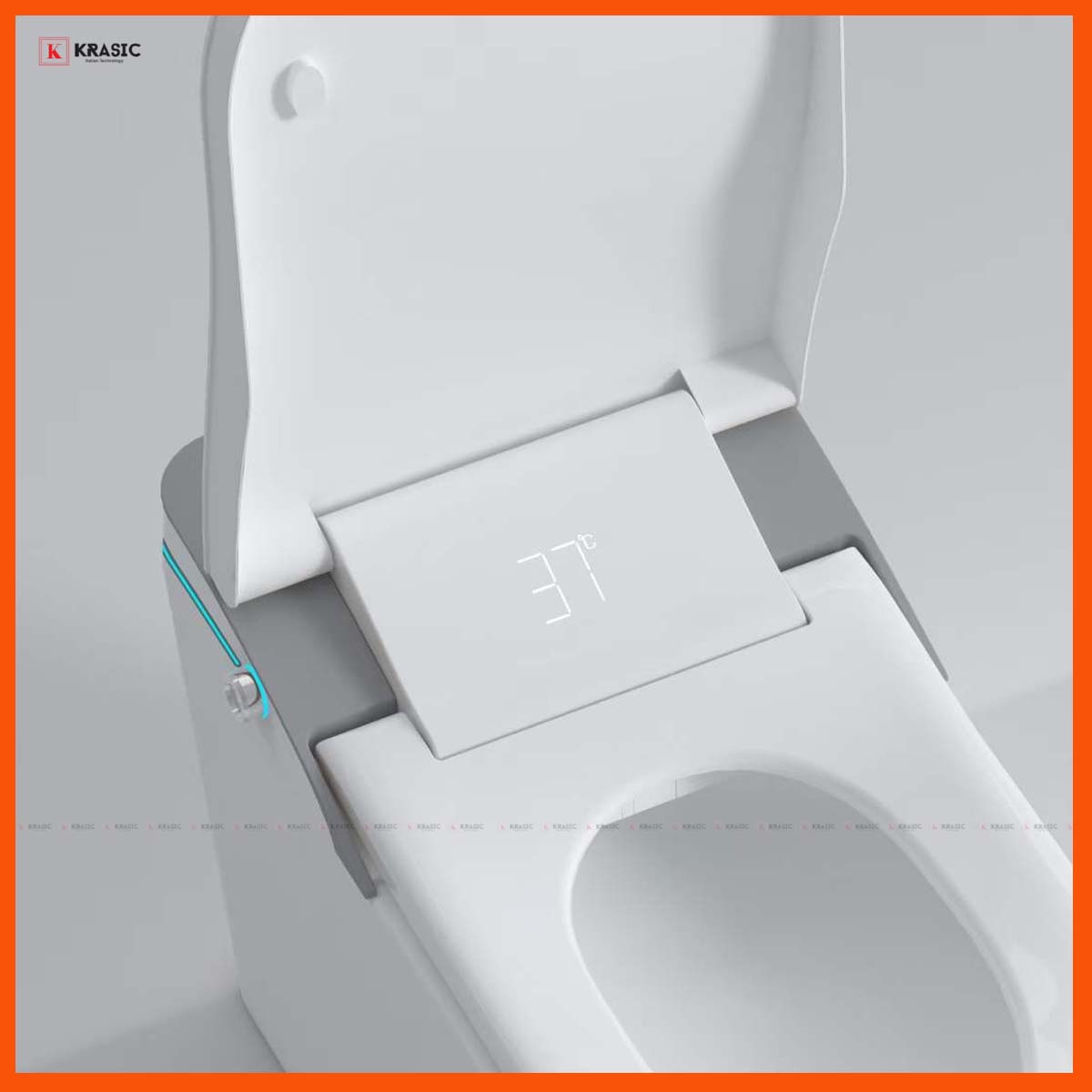 Bồn cầu thông minh KRASIC K-909 màn hình led hiện đại
