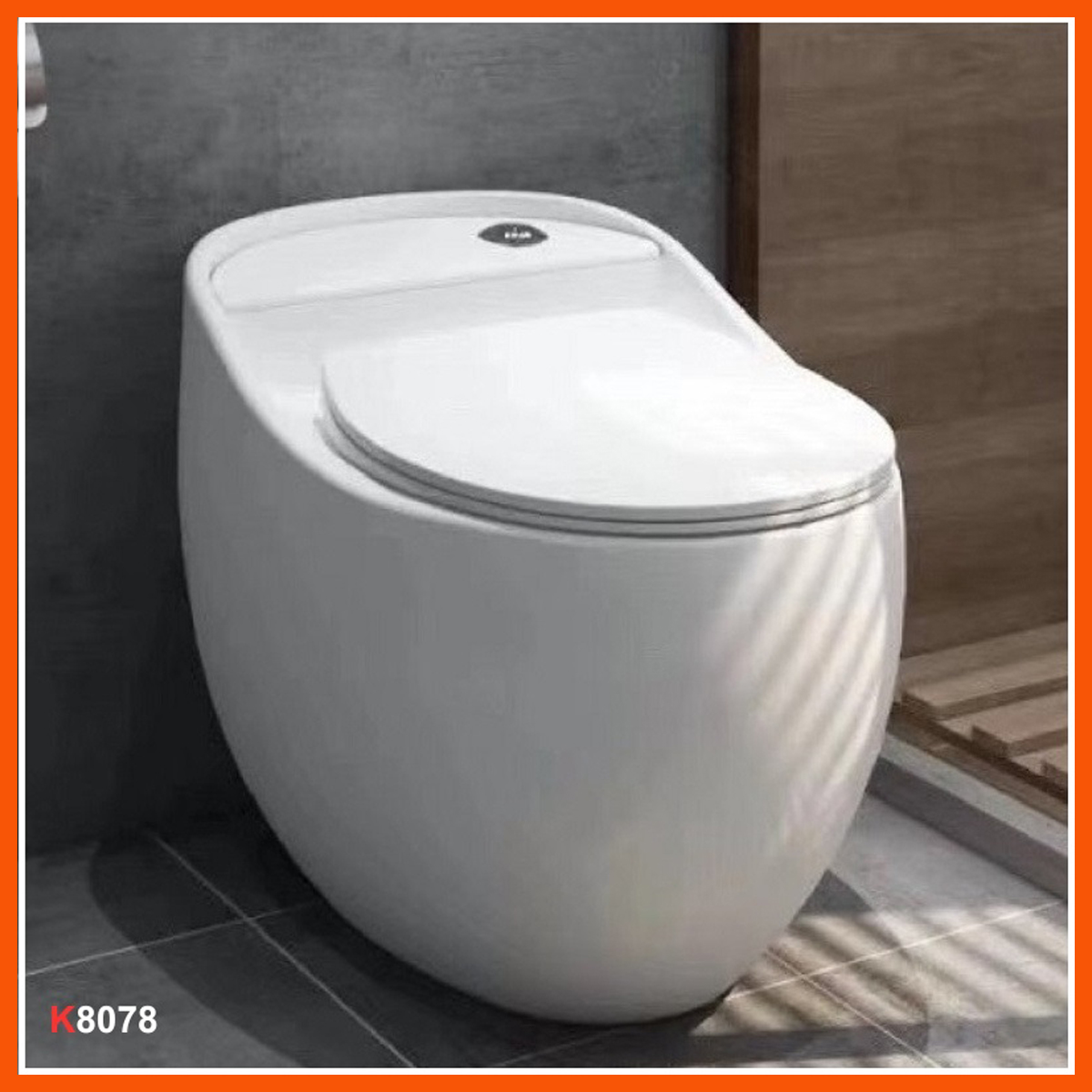 Bồn cầu KRASIC K-8078 chính hãng liền khối, thiết kế sang trọng