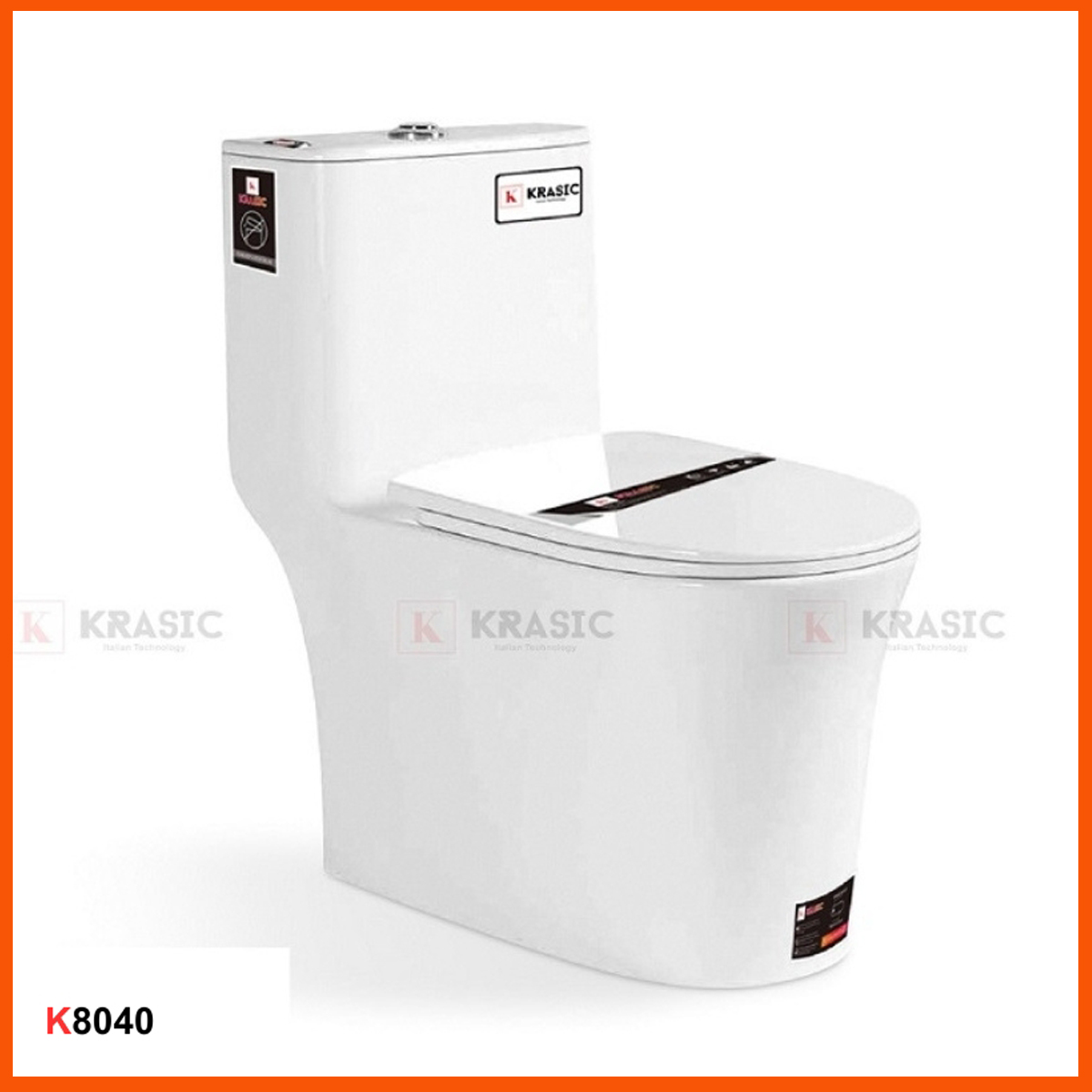 Bồn cầu KRASIC K-8040 liền khối chính hãng