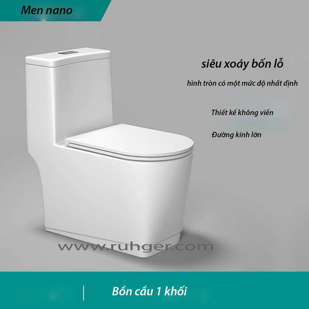 Bồn cầu liền khối K8097 cao cấp, thiết kế hiện đại, phù hợp mọi không gian