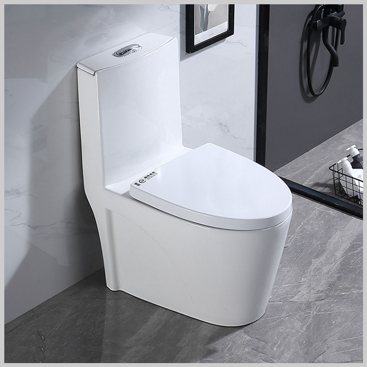 Bồn cầu liền khối men tuyết CB86 xả xoáy mạnh, chống bám bẩn, tiết kiệm nước