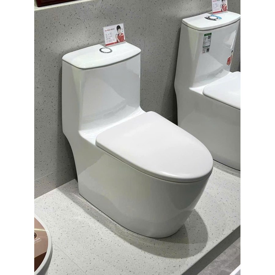 Bồn cầu liền khối Nano kháng khuẩn - Thiết kế hiện đại, xả nước mạnh, chống bám bẩn