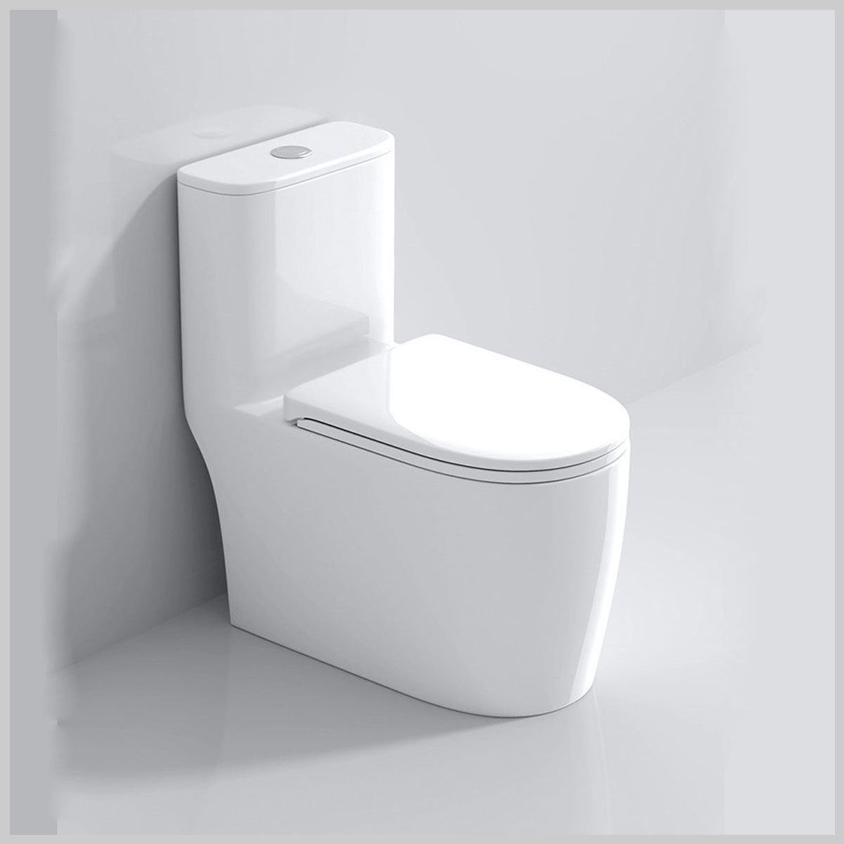 Bồn cầu liền khối LK156 phủ Nano Platinum, xả xoáy tiết kiệm nước