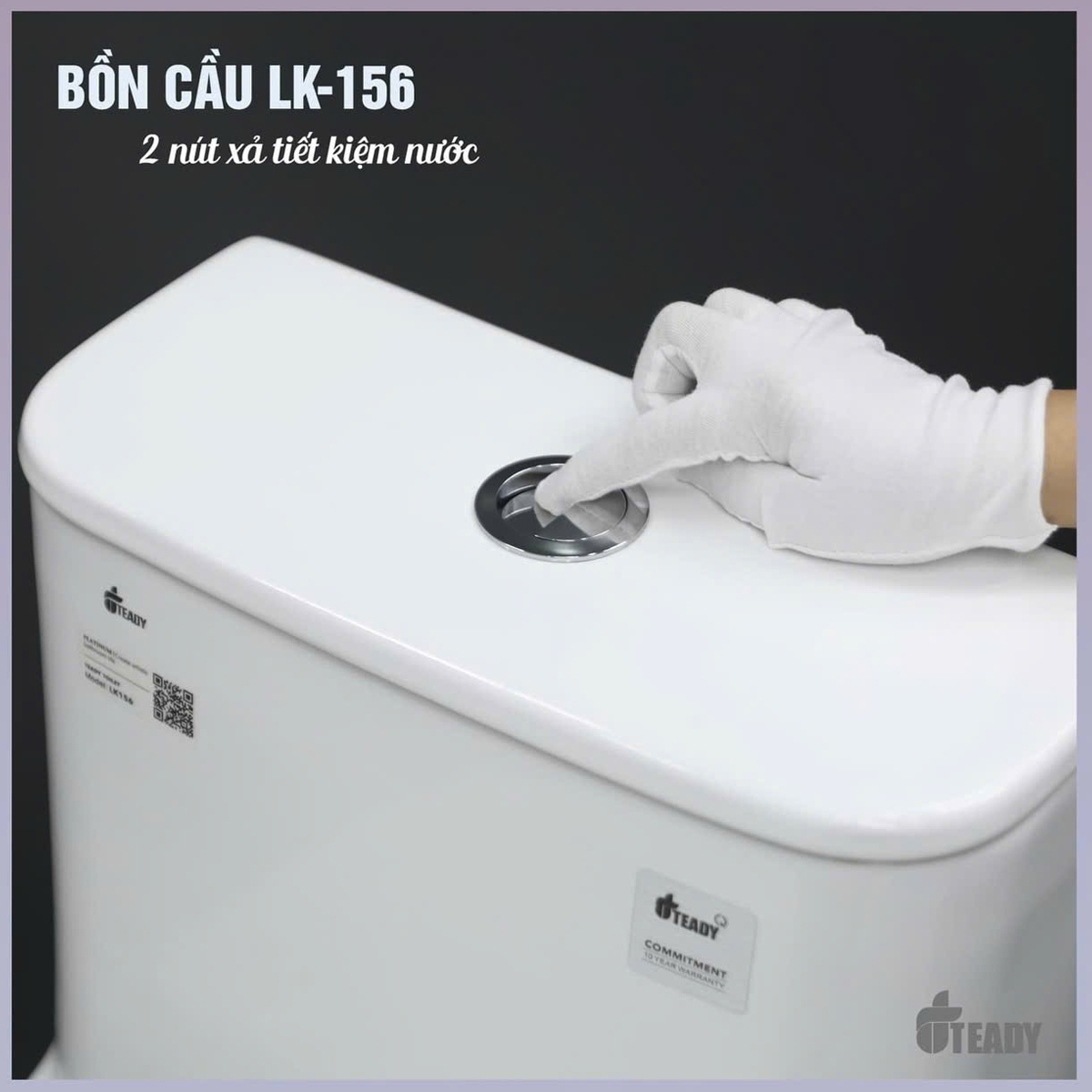 Hệ thống xá 2 nút nhấn giúp tiết kiệm nước
