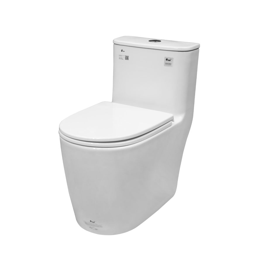 Bồn cầu 1 khối TD LK156 – Công nghệ xả xoáy mạnh, tiết kiệm nước, phủ Nano chống bám bẩn, thiết kế sang trọng, phù hợp mọi không gian