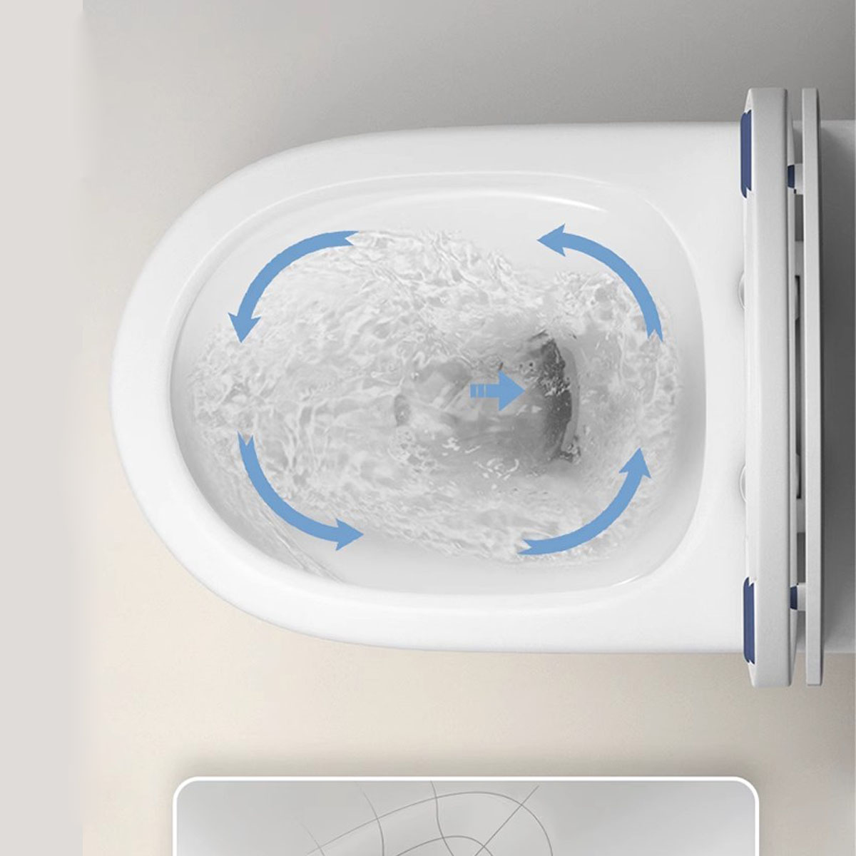 Bồn cầu xả xoáy 360 độ - Công nghệ Siphonic Flushing giúp xả mạnh mẽ, tiết kiệm nước