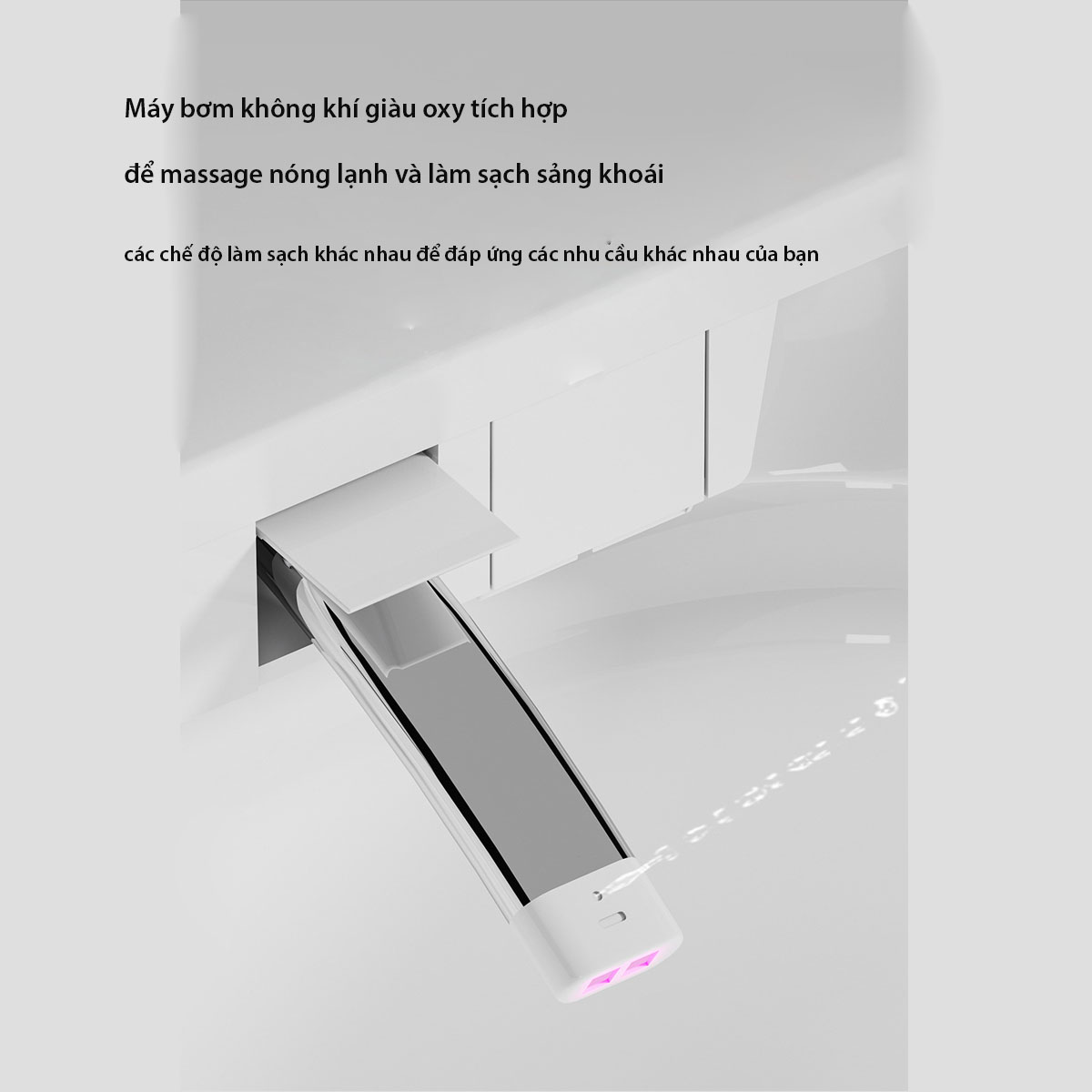 Bồn cầu thông minh 6942B với vòi xịt rửa đa năng, phù hợp cho mọi đối tượng