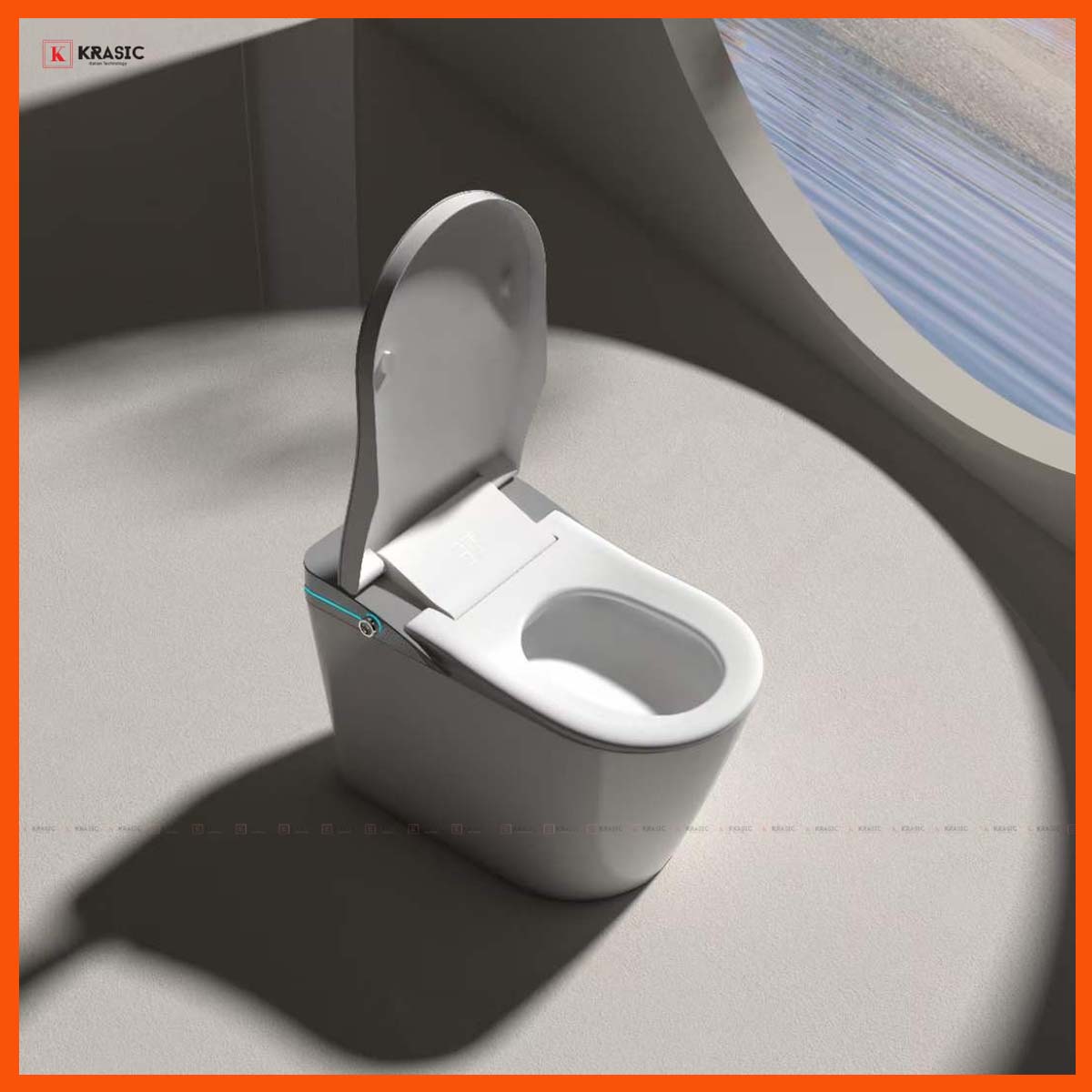 Tự dộng mở nắp Bồn cầu thông minh KRASIC K-909
