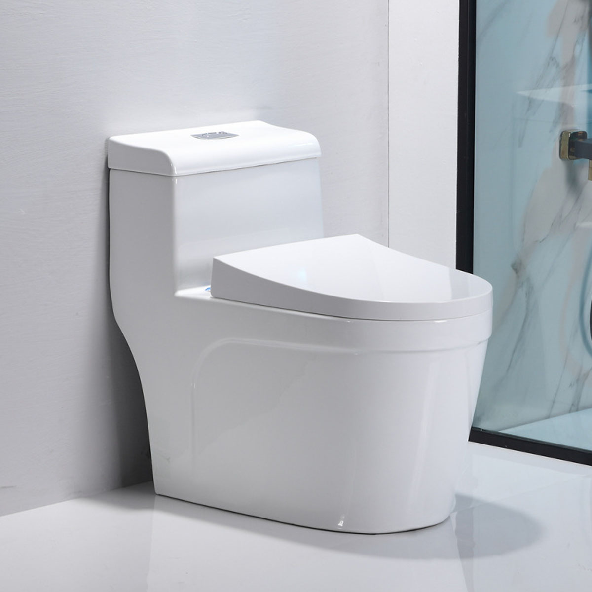 Bồn cầu cao cấp men tuyết nano chống bám bẩn, xả xoáy mạnh, tiết kiệm nước, thiết kế hiện đại phù hợp với mọi không gian phòng tắm