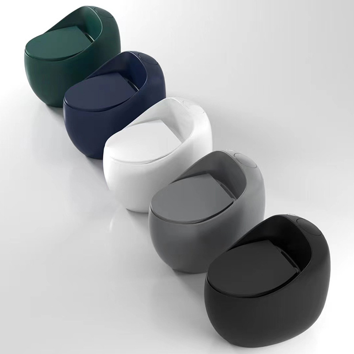 Bồn cầu trứng BT666 nhập khẩu cao cấp, thiết kế đa dạng màu sắc , trắng , xanh , đen , hồng