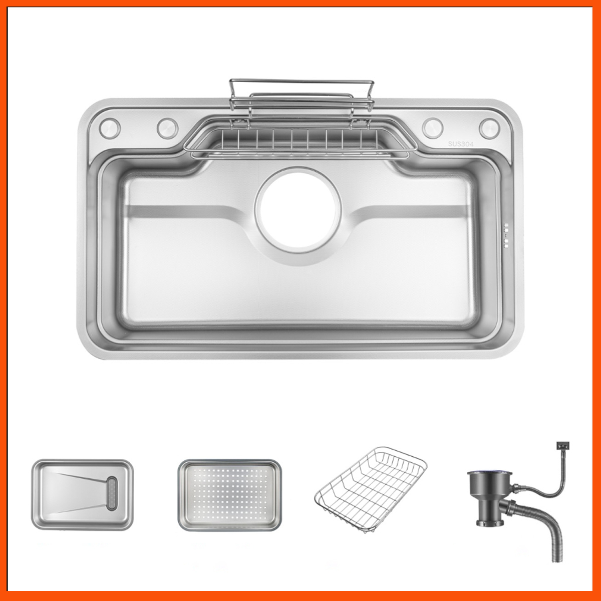 Bồn rửa chén inox XLG8248TS chống xước cao cấp TAKA Series