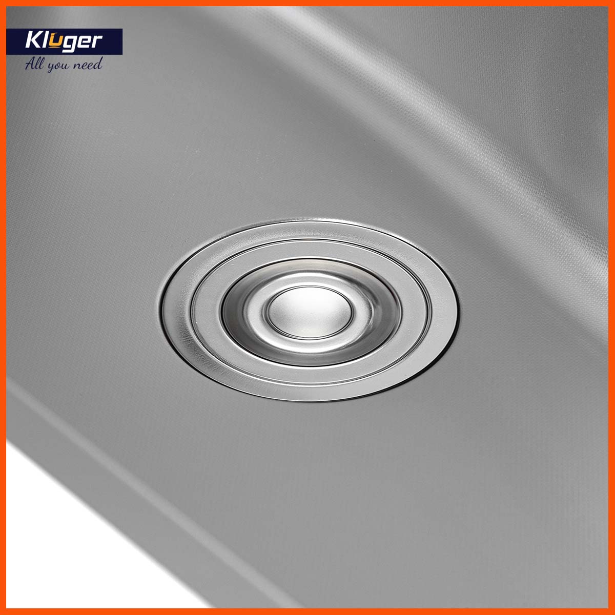 Bát rác 3 lớp lọc cặn, ngăn tắc hiệu quả của chậu rửa bát Kluger KF8131FS