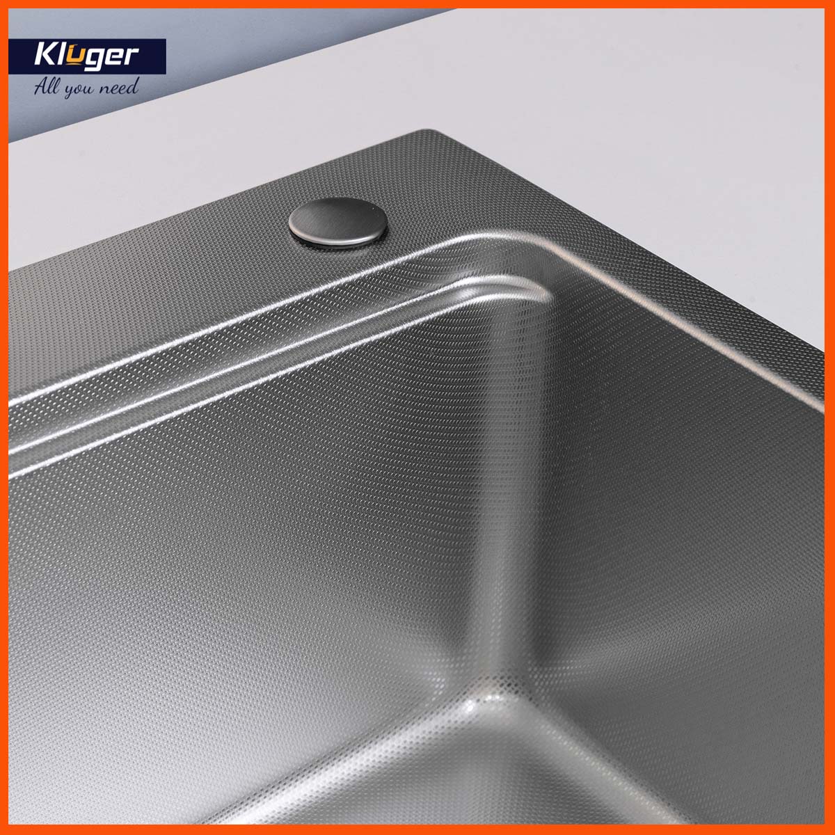 Bề mặt LINEN chống trầy xước, chống bám dầu mỡ trên chậu rửa bát Kluger KW8181FS
