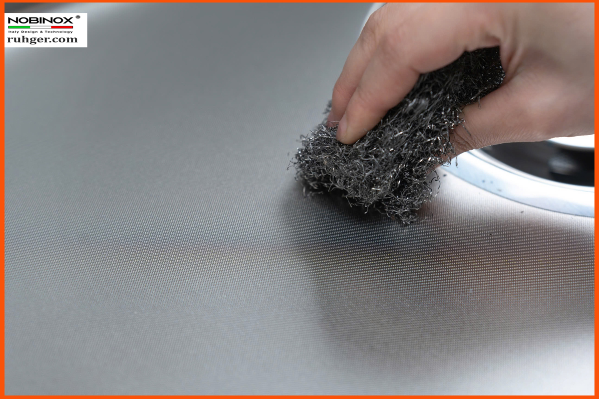 Chậu Rửa Bát NoBiNox NN974DT Bề mặt vân mịn hạt siêu nhỏ, chống xước, chống bám vân tay