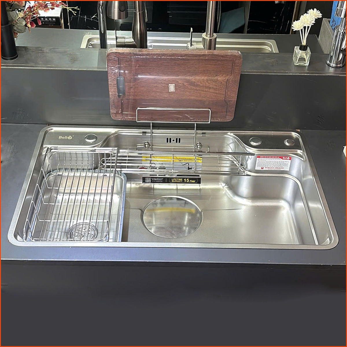 Chậu rửa bát Inox 304 Bello C420 – Thiết kế hiện đại, chống bám dầu mỡ, phù hợp mọi gian bếp
