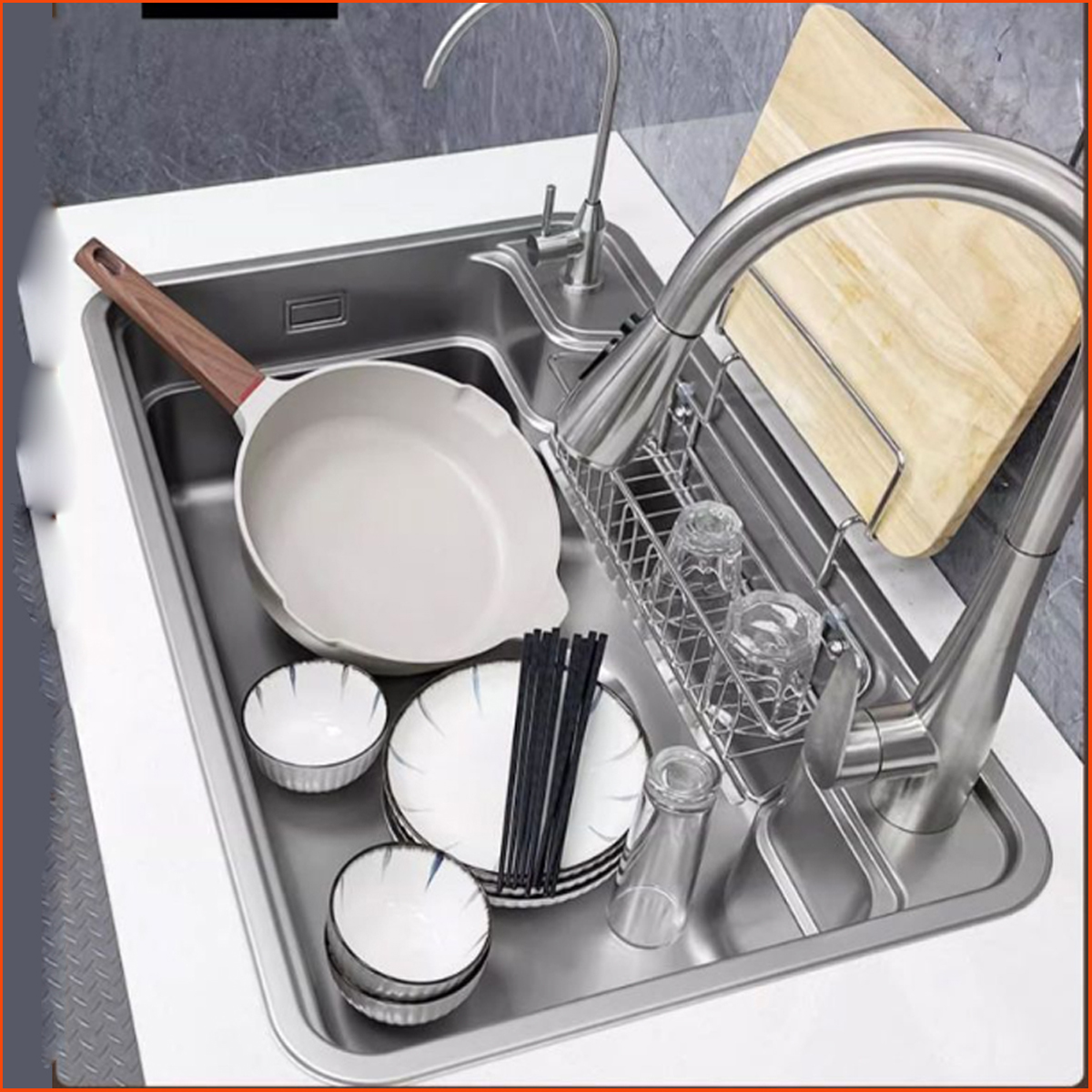 Thiết kế chậu rửa Bello C420 ép khuôn liền khối không có mối hàn