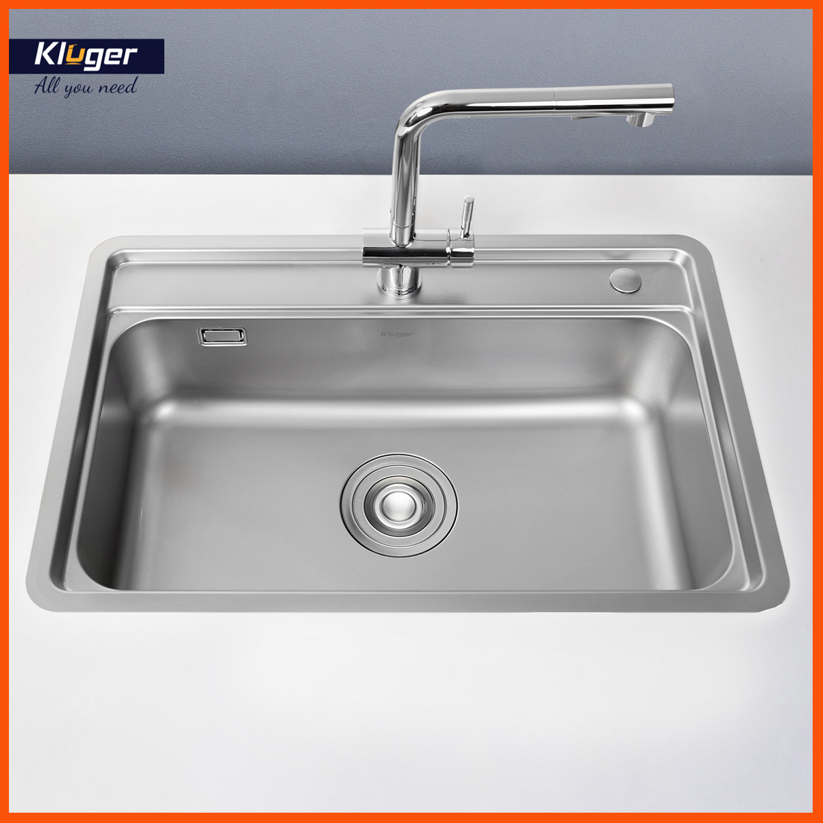 Chậu rửa Kluger KW8101FS – S72 lắp dương bàn, tối ưu không gian bếp