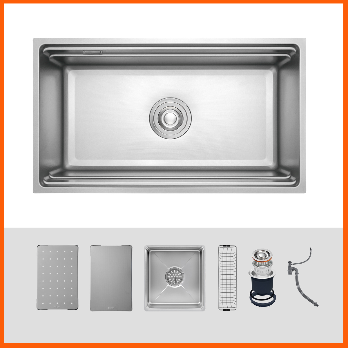 Chậu rửa bát inox POSCO 304 Kluger KWU8161FS S76 Plus thiết kế K600