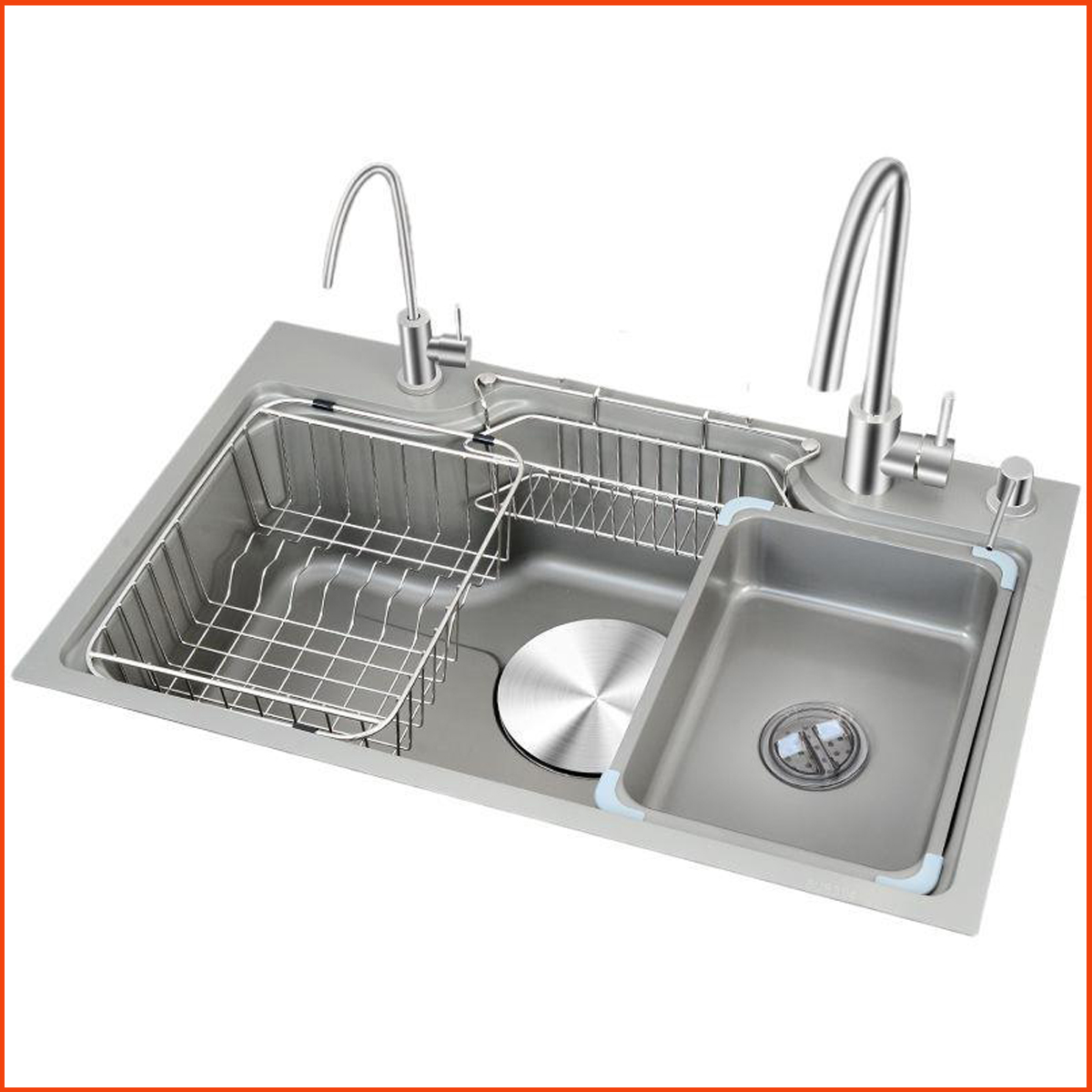 Chậu rửa bát inox KP-CR02-7546 cao cấp, bền đẹp, chống gỉ sét