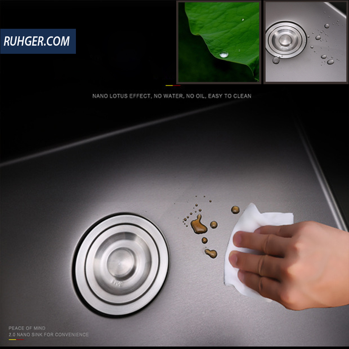 Công nghệ Nano kháng khuẩn trên chậu rửa bát KP – CR03 – 8245L, bảo vệ sức khỏe gia đình