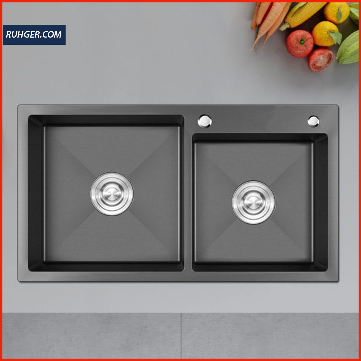 Chậu rửa bát KP – CR03 – 8245L có lòng chậu sâu giúp hạn chế nước bắn ra ngoài