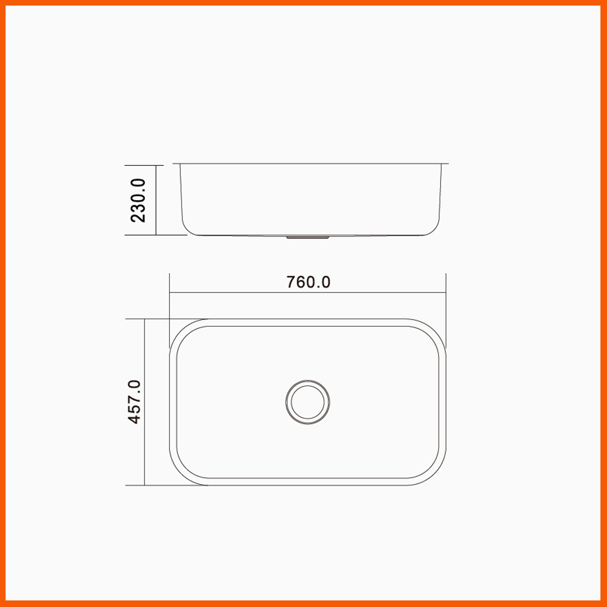 Bản vẽ Chậu rửa bát Nobinox PURA NT622U inox 304