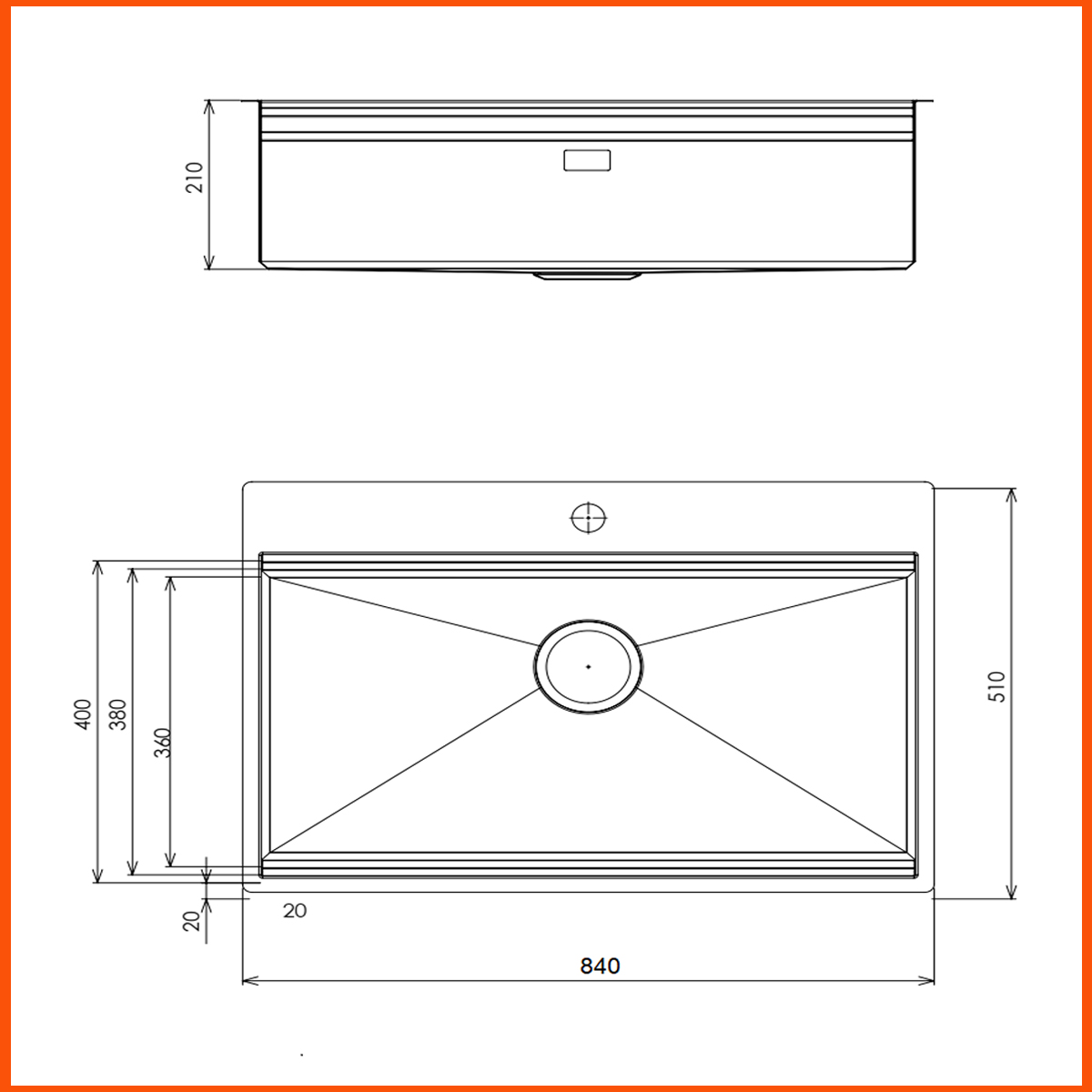 Chậu Rửa Bát NoBiNox NT685T bản vẽ chi tiết