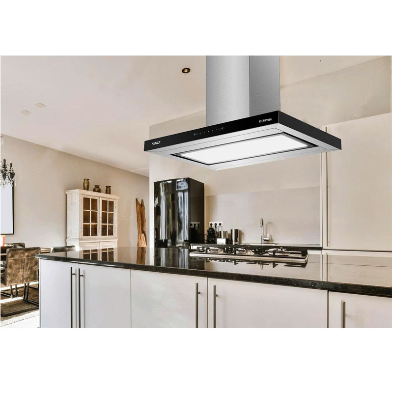 Máy hút mùi Chef’s EH-R810E9 lắp đặt cho đảo bếp hiện đại