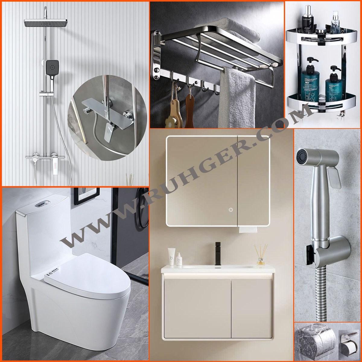 Combo Nhà Tắm CB288 trọn bộ thiết bị vệ sinh cao cấp, chính hãng