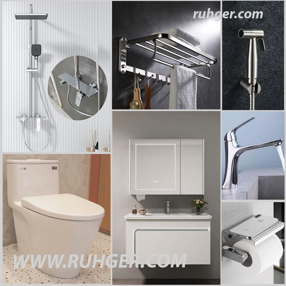 Combo Nhà Tắm CB65 trọn bộ thiết bị vệ sinh hiện đại, chính hãng