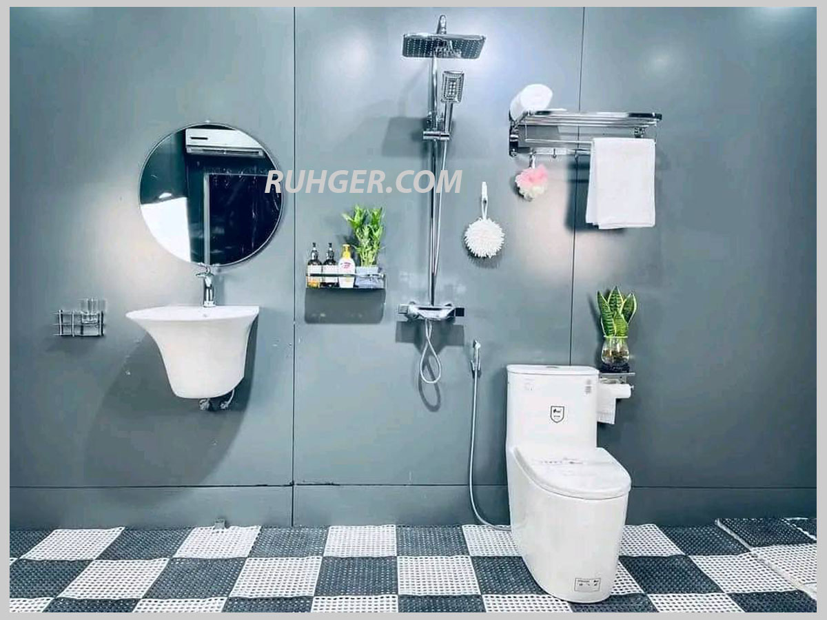 Trọn bộ combo thiết bị vệ sinh nhà tắm TD56 gồm 9 món cao cấp