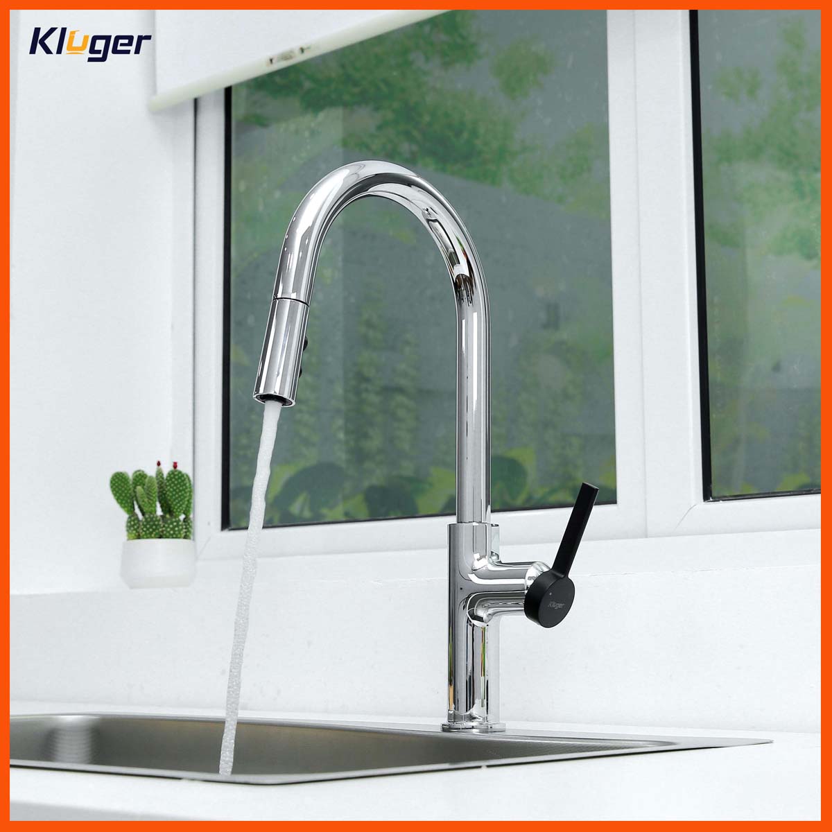 Đầu vòi Kluger KLF0005C với 2 chế độ nước: phun xịt mạnh và dòng chảy nhẹ dịu