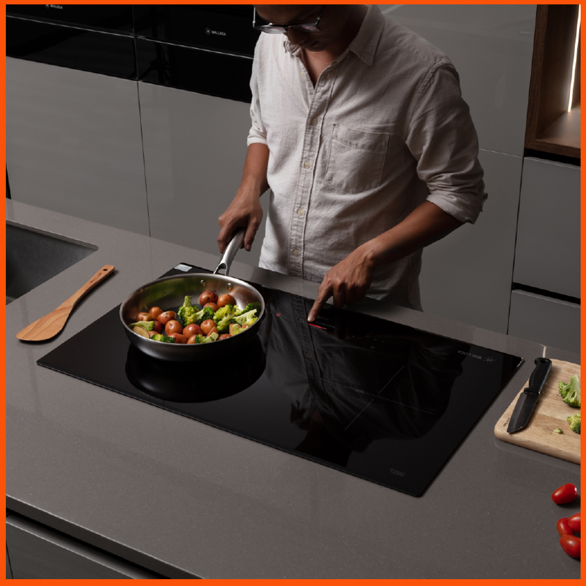 Bảng điều khiển cảm ứng dạng trượt của bếp từ MALLOCA 732 SL